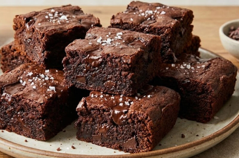 salted double chocolate brownies